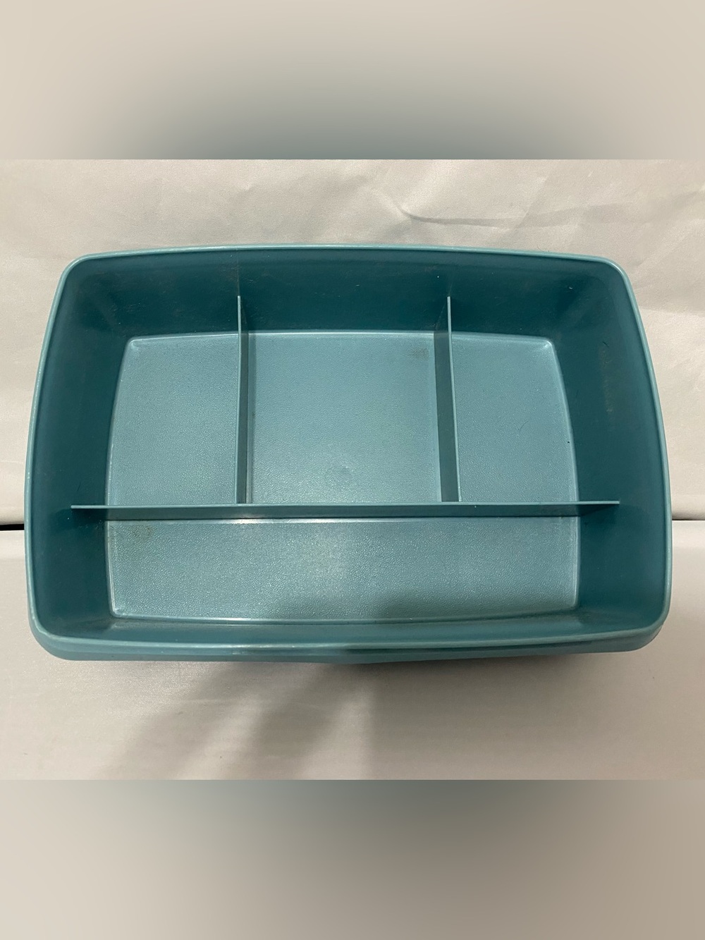Tupperware Aqua Blue Divided Organizer